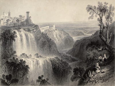 Fototapete Wasserfallmalerei