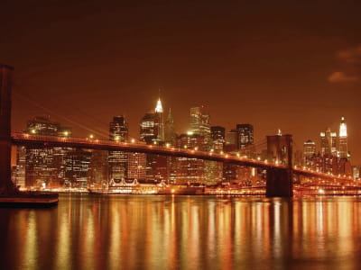 Fototapete Helle Nacht in New York