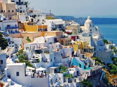 Fototapete Stadt auf der Insel Santorini
