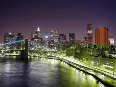 Fototapete Lichter der Nachtmetropole