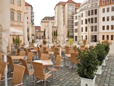 Fototapete Café im Stadtzentrum
