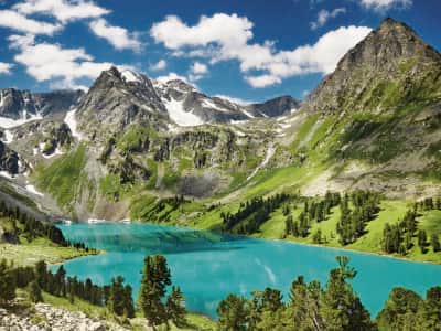 Fototapete Azurblauer Bergsee