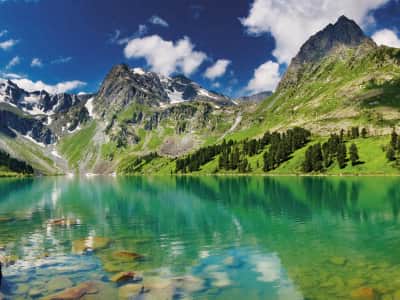 Fototapete Bergsee in den Alpen