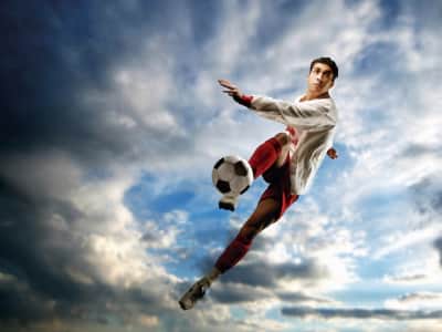 Fototapete Talentierter Fußballspieler