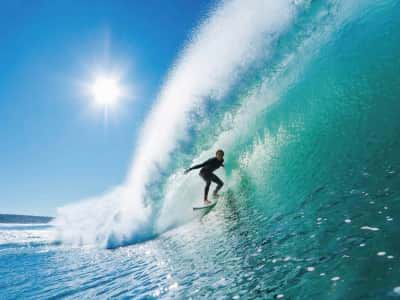 Fototapete Hochwellensurfen