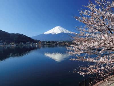 Fototapete See in der Nähe des Fuji
