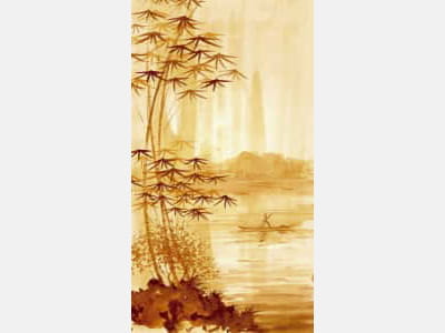 Fototapete Japanische Landschaftsmalerei