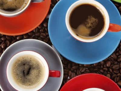 Fototapete Heißer starker Kaffee