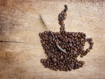 Fototapete Morgendliche Tasse Kaffee