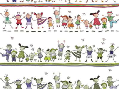 Fototapete Bemalte Kinder