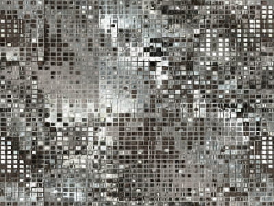 Fototapete Silbernes Mosaik