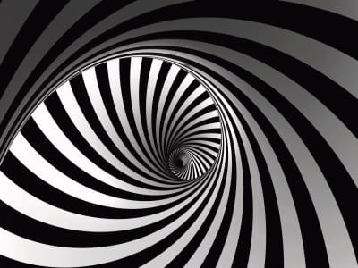 Fototapete Schwarz-weiße Spirale