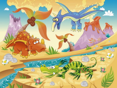 Fototapete Wunderschöne Dinosaurier