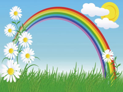 Fototapete Heller Regenbogen