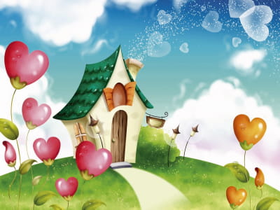 Fototapete Blumen der Liebe