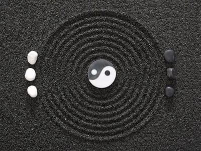 Fototapete Steingarten, Yin und Yang