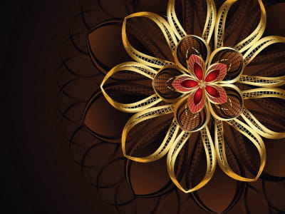 Fototapete Geheimnisse der Goldenen Blume