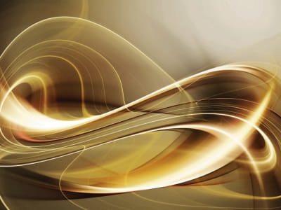 Fototapete Goldene Welle