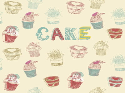 Fototapete Süße Cupcakes