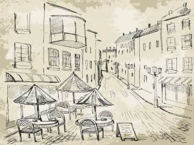 Fototapete Straße des alten Europa