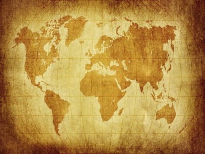 Fototapete Alte geografische Karte