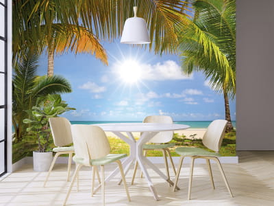 Fototapete Palmen und Meer