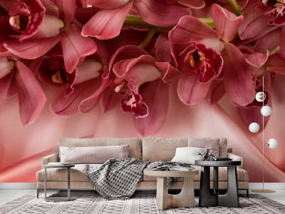 Fototapete Rote Orchideen