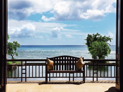 Fototapete Blick aus dem Fenster auf das Meer