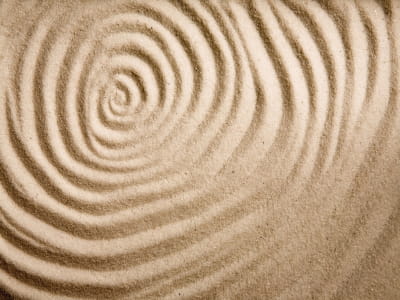 Fototapete Kreise im Sand
