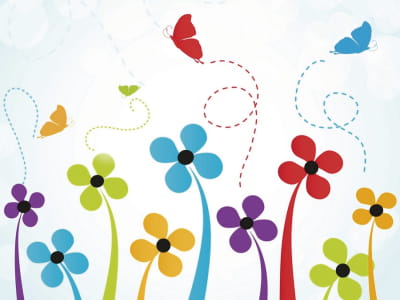 Fototapete Sommerblumen