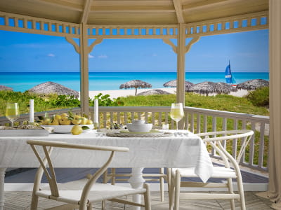 Fototapete Pavillon am Meer