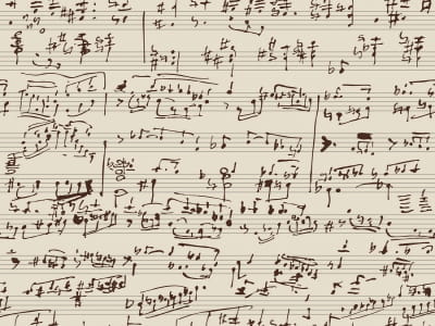 Fototapete Musiknoten