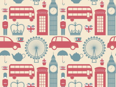Fototapete England-Zeichnung