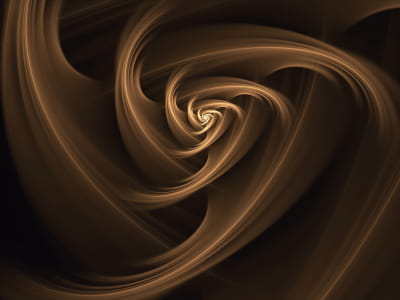 Fototapete Dunkelgoldene Spirale