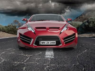 Fototapete Roter Supersportwagen