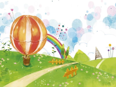 Fototapete Wunderschöner Heißluftballon