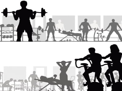 Fototapete Training im Fitnesstudio