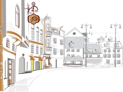 Fototapete Stadtplatz