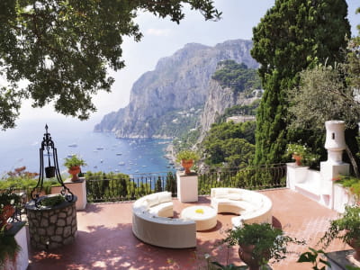Fototapete Luxuriöse Terrasse in Italien