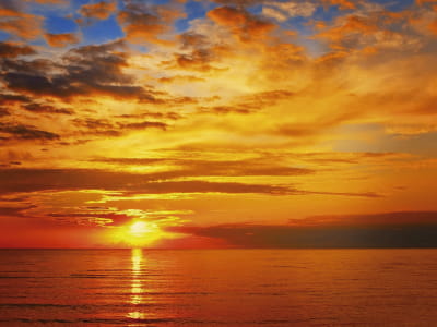 Fototapete Wunderschöner Abendsonnenuntergang