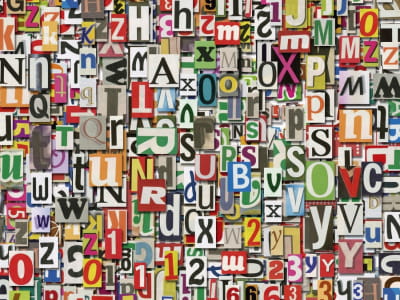 Fototapete Buchstaben ausschneiden