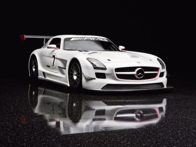Fototapete Weißer Mercedes