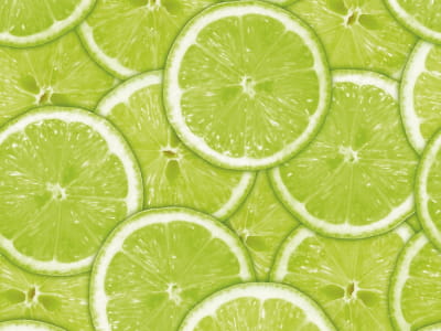 Fototapete Dünne Limettenschnitze