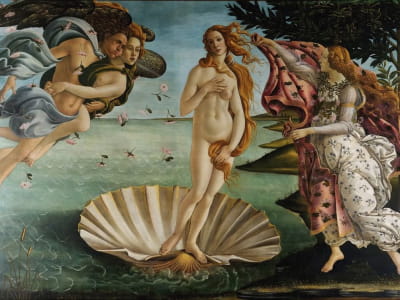 Fototapete Gemälde „Geburt der Venus“.