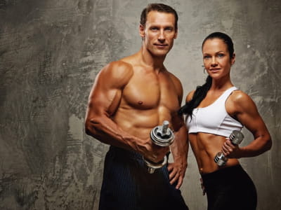Fototapete Fitness-Paar
