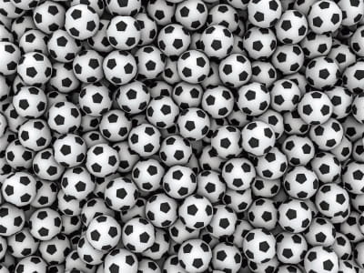 Fototapete Fußballbälle