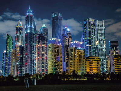 Fototapete Dubai bei Nacht