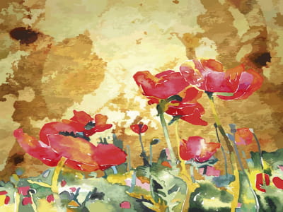 Fototapete Roter Mohn