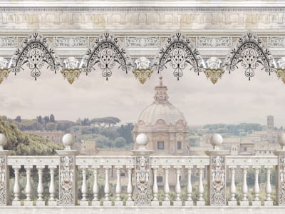 Fototapete Balkon des Palastes