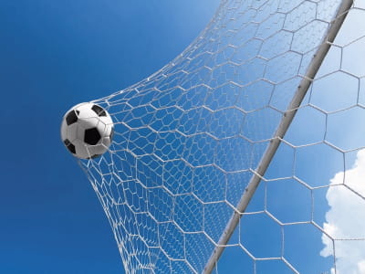 Fototapete Fußball im Tor